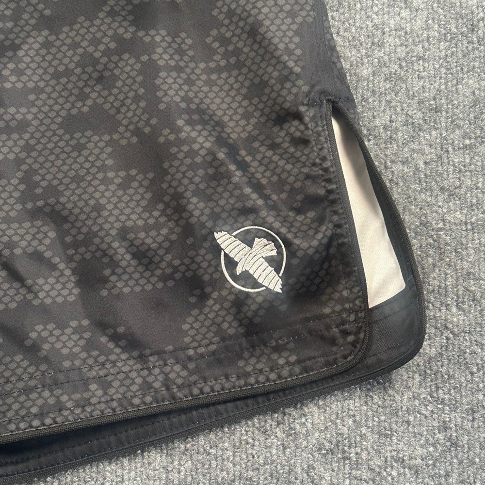 Black Patterned Athletic Shorts - image 2